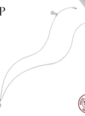 锦河畔 新款镀白金蓝色海龟项链 动物滴油s925银乌龟锁骨链