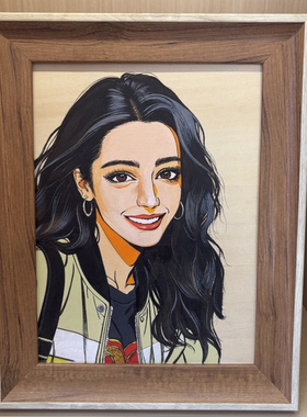 高端肖像画定制纯手工制品特色生日礼物送男女朋友摆件可定制