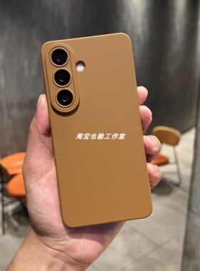 咖啡色棕色卡其硅胶适用三星S26U手机壳超薄Galaxy S26Ultra保护套S26+加全包防摔s26plus精孔男女款软壳简约