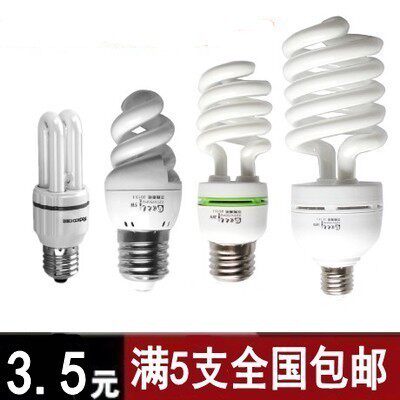 节能灯泡 螺旋型 E27螺口e14小细口白光黄光 LED玉米灯泡3W5W7W - 封面