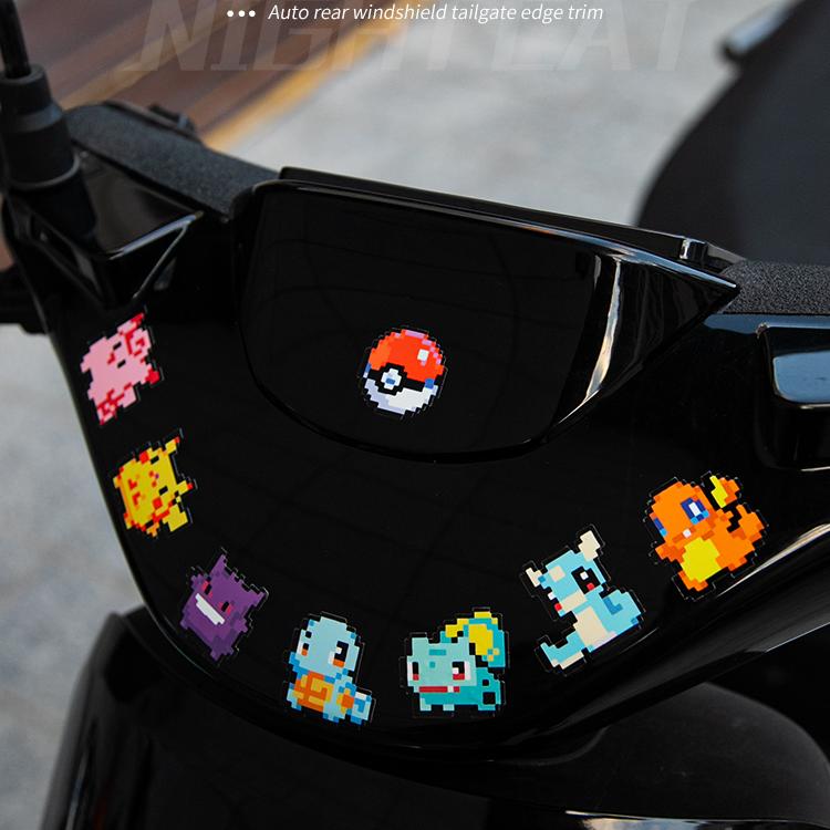 创意像素卡通汽车贴纸