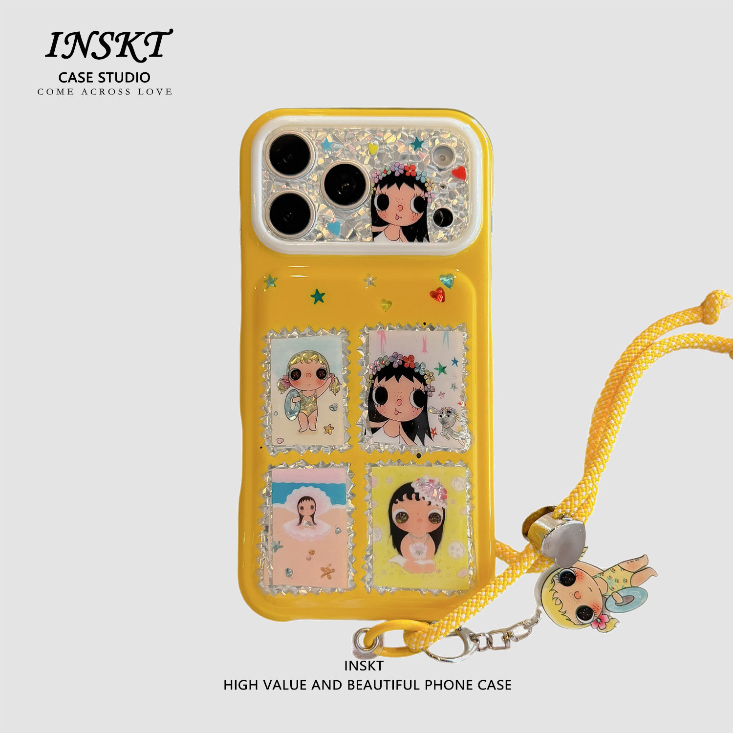 inskt可爱闪钻相框小玉原创适用iphone18promax手机壳苹果17软硅胶套17pro网红新款小众16防摔15个性日韩卡通