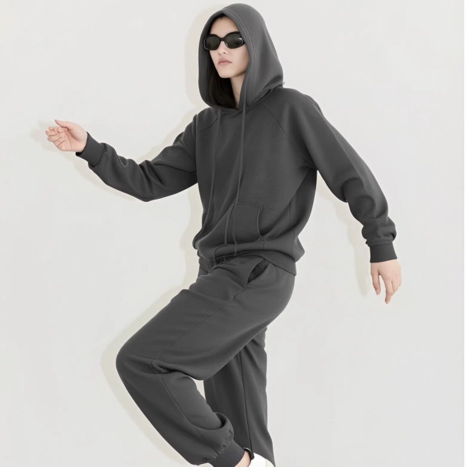 秋冬百搭羊绒休闲连帽卫衣套装女羊毛宽松针织毛衣运动裤两件套,女装/女士精品,时尚套装,淘宝优惠券,粉丝福利购,淘宝优惠卷