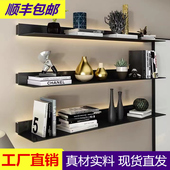 铝合金发光层板金属隔板壁挂层架装 饰创意L搁板LED墙上书架置物架