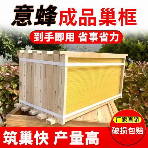 意蜂成品带框巢础装好巢础巢框一体意蜂巢基杉木巢框蜂箱包邮