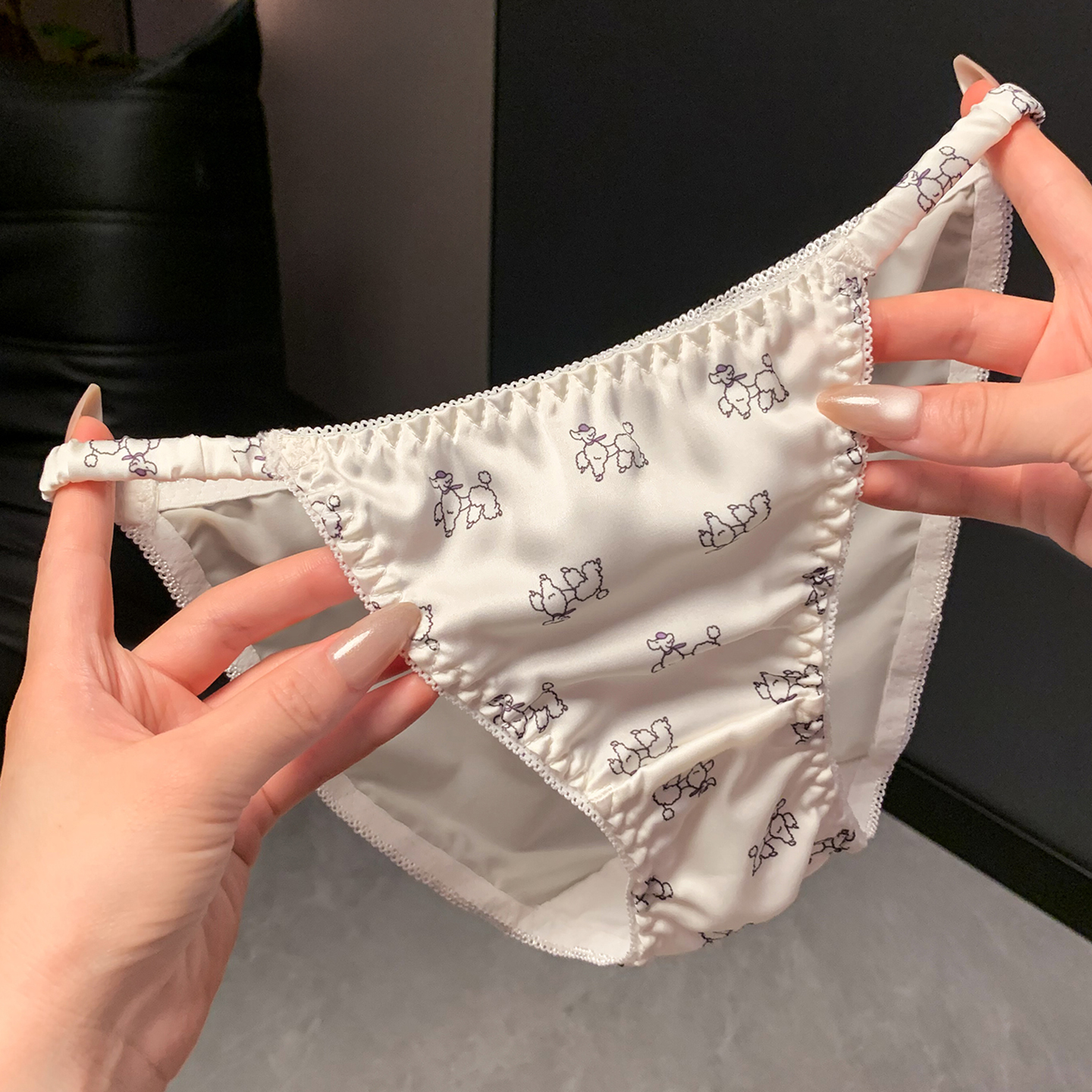 法式纯欲风性感高开叉内裤