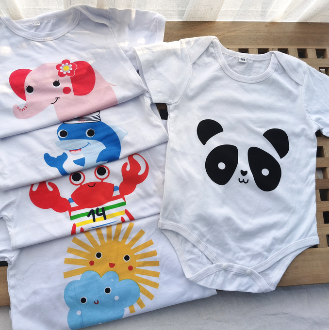 外贸套头哈衣纯棉夏季白色包屁衣