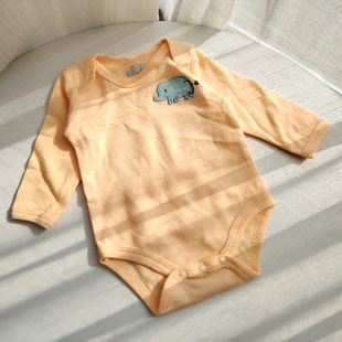 52-66码外贸男宝宝长袖三角哈衣婴儿衣服新生儿连体衣包屁衣哈衣