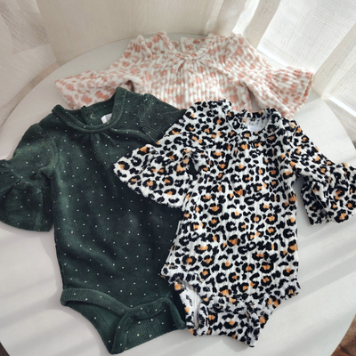 56-80外贸秋冬宝宝灯芯绒长袖三角哈衣新生婴儿连体衣包屁衣哈衣