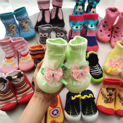 婴儿胶底防滑学步鞋宝宝软底鞋