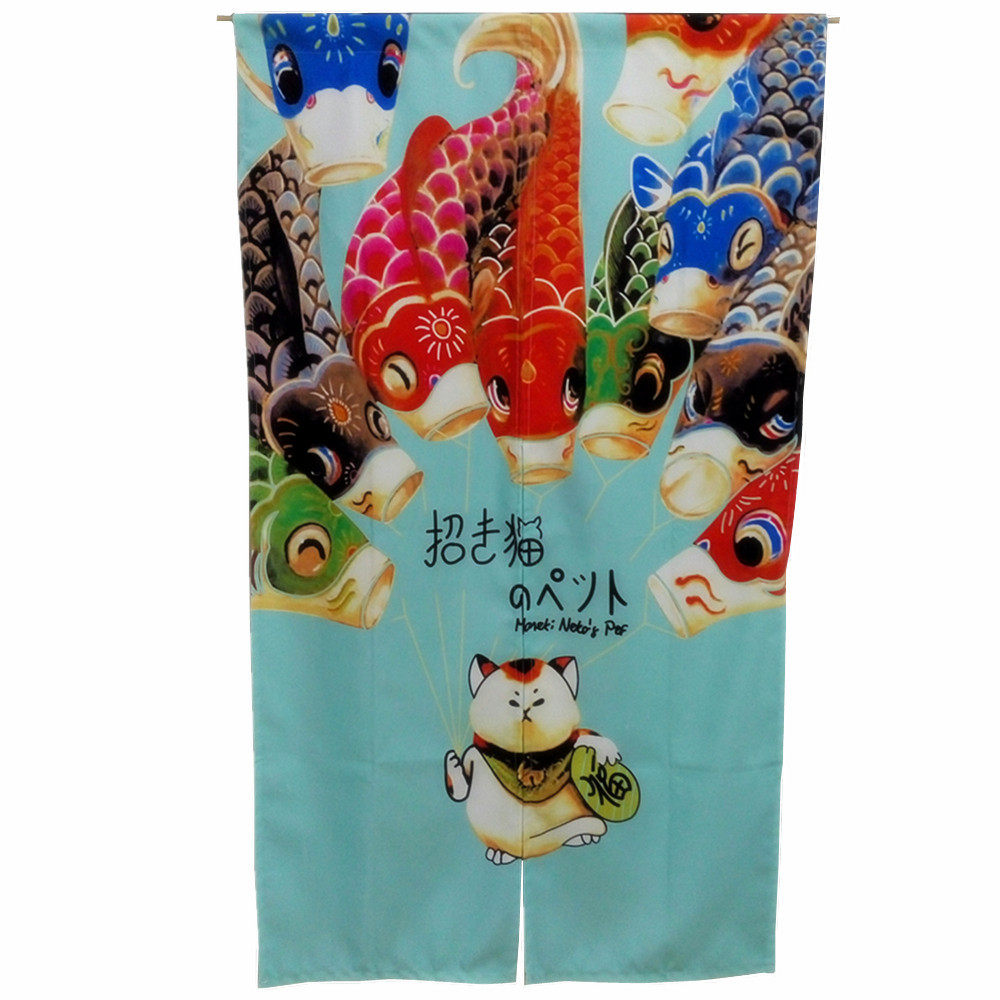 A lot of fish Japanese Korean food kitchen decorate Drapes Hanging curtain Half-curtain Dressing room Curtain 8 Man's first wifein the Home Fabric , Curtains and curtain accessories , Curtain  category - from Buy2taobao.com to provide professional Taobao agent buy service