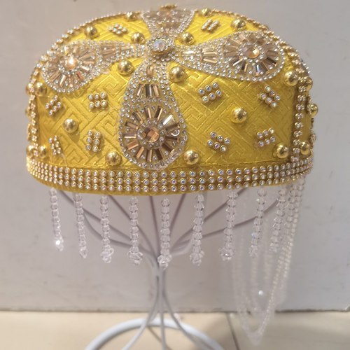 新疆舞蹈舞台演出小花帽维吾尔族纯手工串珠帽民族风广场舞女头饰