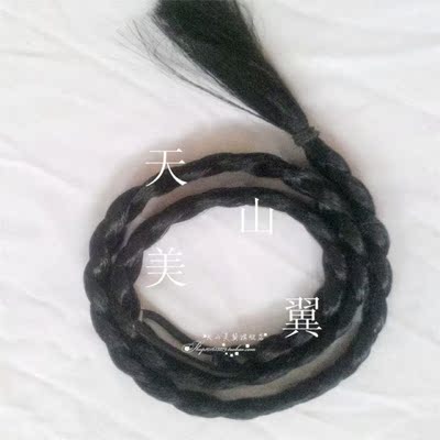维吾尔族舞台走秀仿真辫子小花帽