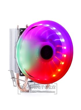 纯铜2热管cpu散热器超静音775AMD1150台式机电脑CPU风扇1366