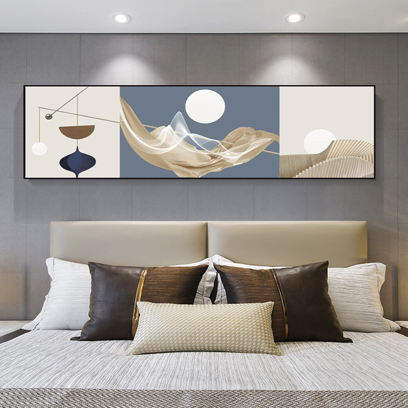 卧室床头装饰画客厅挂画现代简约沙发背景墙壁画轻奢新中式抽象画