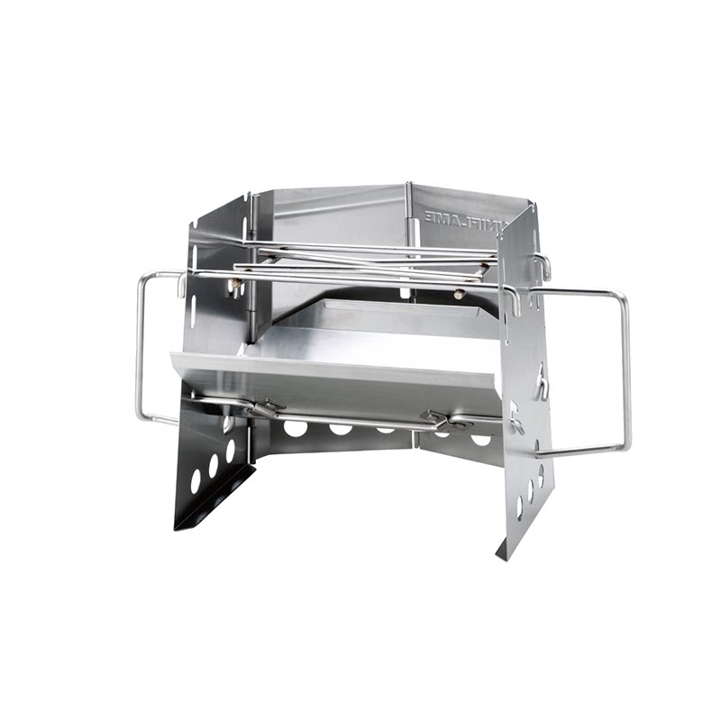 日本制uniflam 户外露营不锈钢折叠solo柴火炉