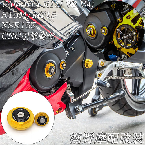 适用于 雅马哈YAMAHA R15( V3 V4)/R15M/MT15/XSR155 CNC引擎螺丝