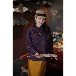 蓝大【书禾】新中式桑蚕丝上衣5932