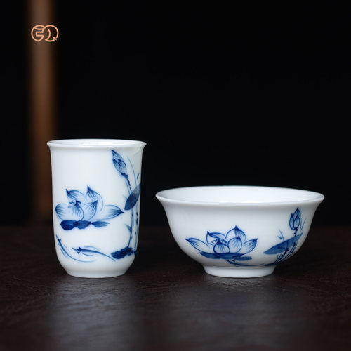 手绘闻香杯品茗杯套组