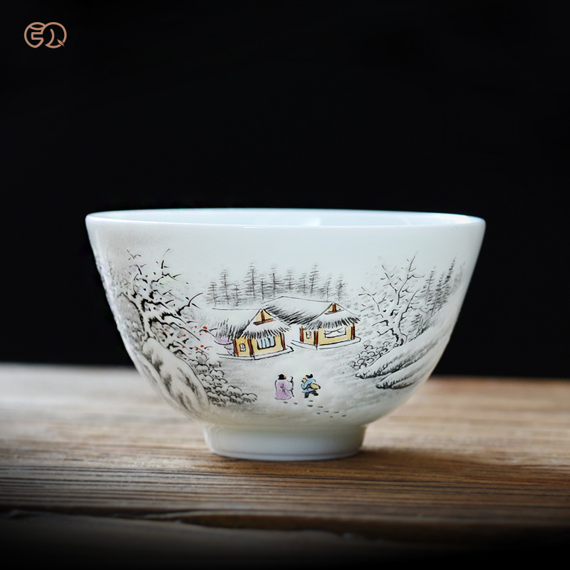 百弘手绘雪景主人杯单杯