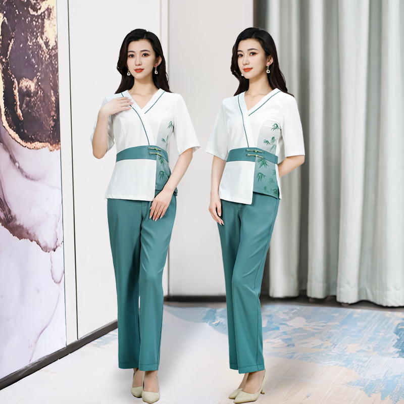新款高端美容师工作服女美容院