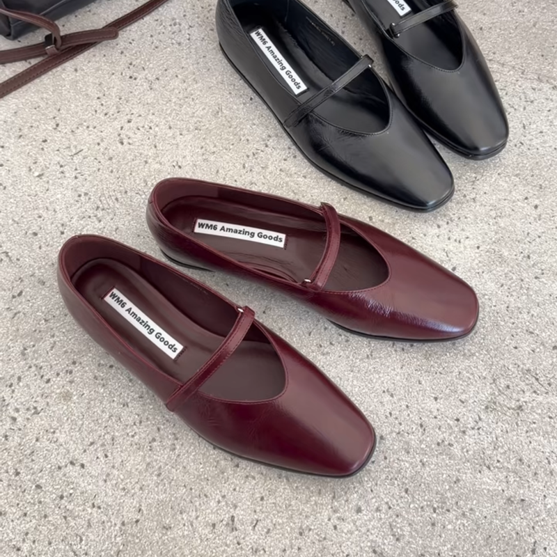 WM6 真皮女鞋内增高浅口方头单鞋2026年春季新款魔术贴玛丽珍鞋潮,女鞋,玛丽珍鞋,淘宝优惠券,粉丝福利购,淘宝优惠卷