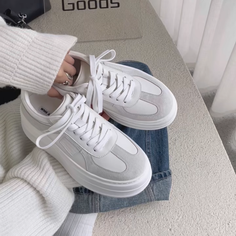 WM6女鞋春季厚底松糕底增高板鞋