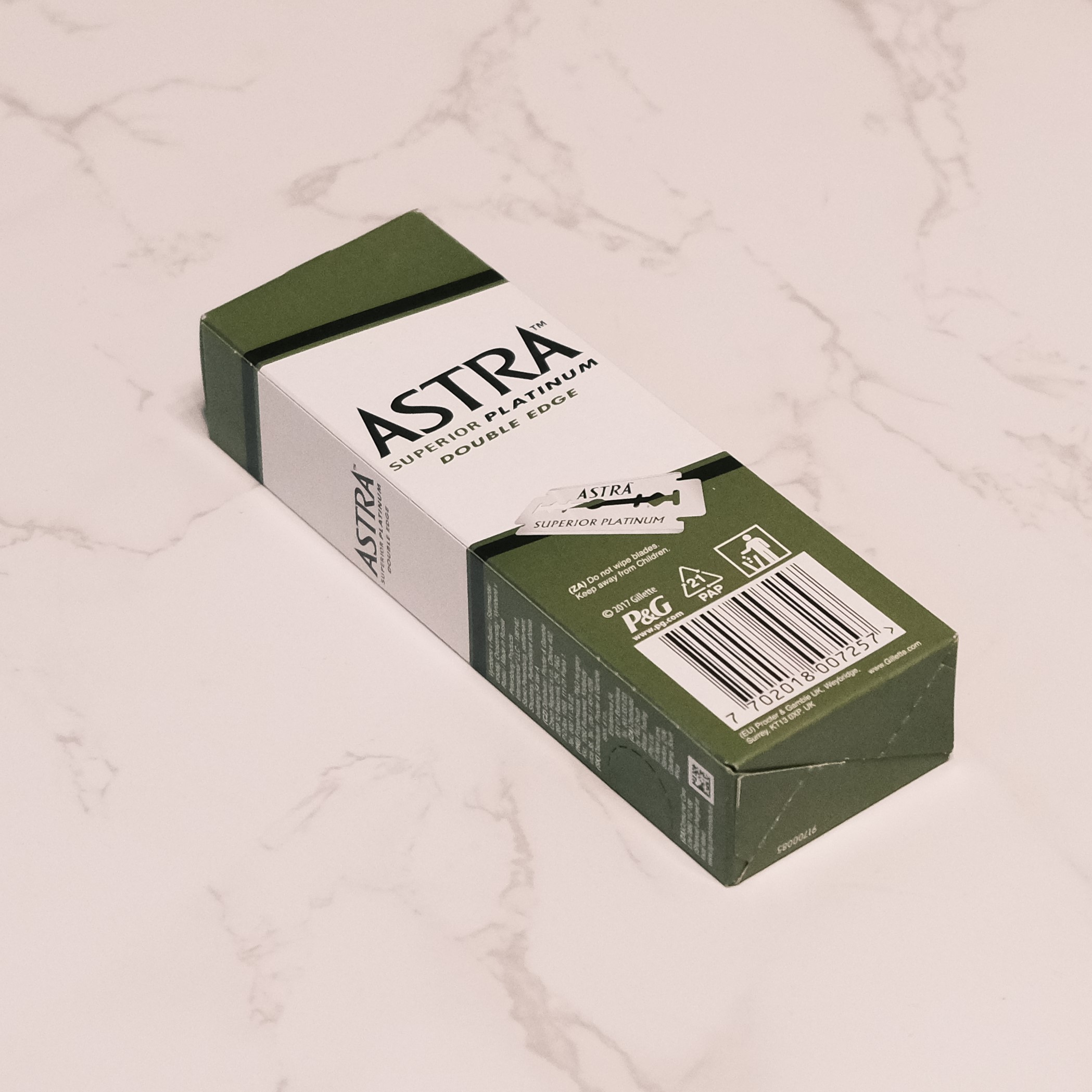 俄罗斯Astra 绿A 白金不锈钢双刃刀片 安全剃刀 每人仅限一条现货