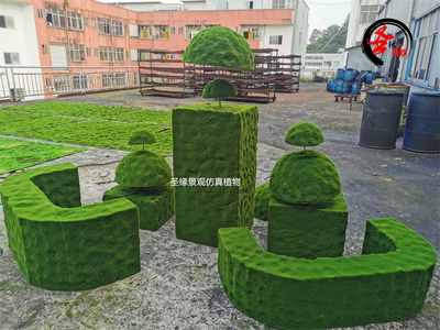 仿真青苔立体柱苔藓草塔方柱