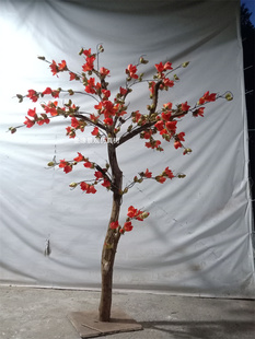 仿真木棉花树定制人造红棉花树造景商场摆件落地装饰红色攀枝花树