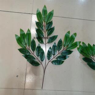 仿真龙眼叶桂圆叶树枝假龙眼树叶工程假树装叶荔枝叶景观商场布景