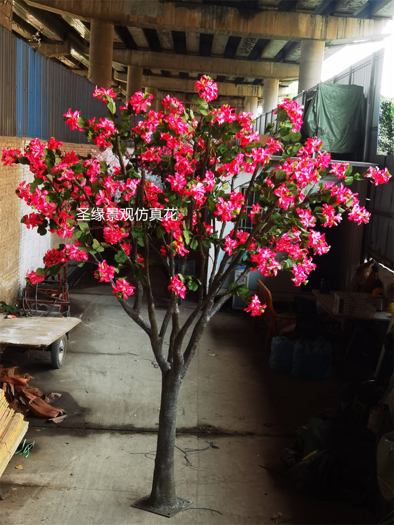 仿真紫荆花树香港紫荆花树玻璃钢室外大树落地花艺装饰羊蹄甲花树