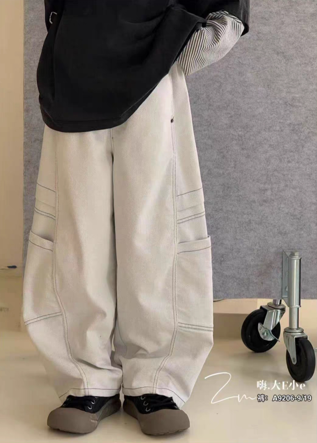 特大E小e品牌童装26年春款韩版儿童牛仔裤长裤裤子男童女童弯刀裤