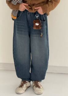 特价品牌童装25冬款新款牛仔裤羊羔绒儿童裤子长裤中大童女童男童