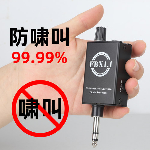 话筒反馈抑制器DSP智控音质会议KTV舞台音响FBX1.1麦克风防啸叫器