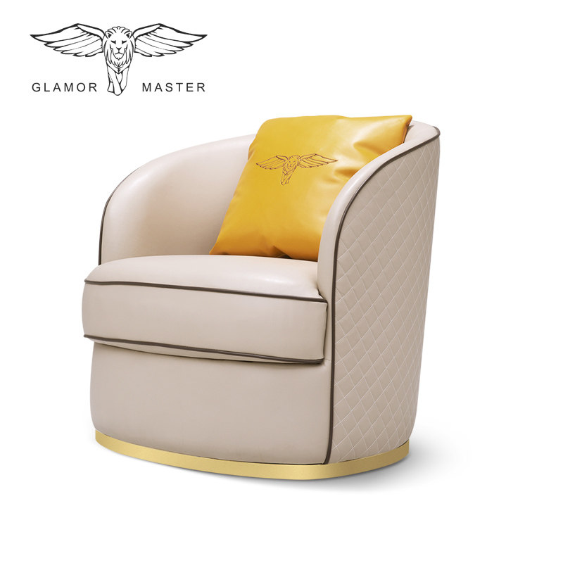 魅力大师后现代轻奢休闲椅港式真皮客厅单人沙发皮艺单椅H299|ruв категории жилой мебели, места категории, Председатель класса, диван - от Buy2taobao.com для оказания профессиональной услуги покупки агента Taobao