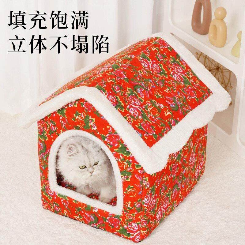 猫窝冬季保暖封闭式安全感猫屋四季通用小猫超级大猫窝过冬天房子