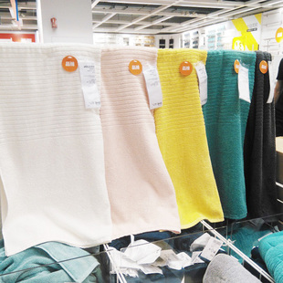 IKEA宜家沃格逊浴巾纯棉吸水儿童毛巾沙滩洗澡巾易干轻薄70x140