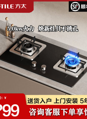 Fotile/方太 JZT-TH32B燃气灶煤气灶天然气灶嵌入式双灶台家用