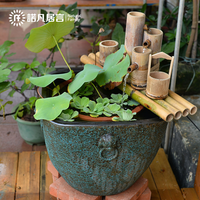 景德鎮陶瓷特大號魚缸庭院睡蓮養魚盆客廳懷舊荷花造景水缸裝飾品在類目 家居飾品, 擺件中 - 來自Buy2taobao.com提供專業的淘寶代購服務