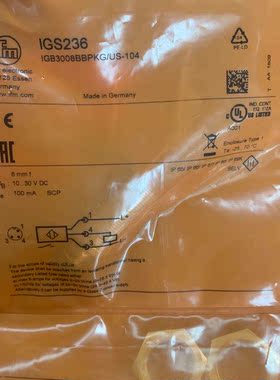 30号 IFM 接近开关 IGS236 易福门 原装正品 库存现货