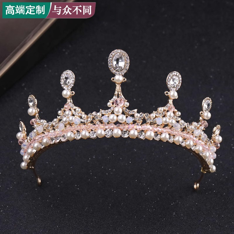 儿童演出晚礼服配饰品王冠发饰头箍花童婚纱头饰女童婚礼生日皇冠图片