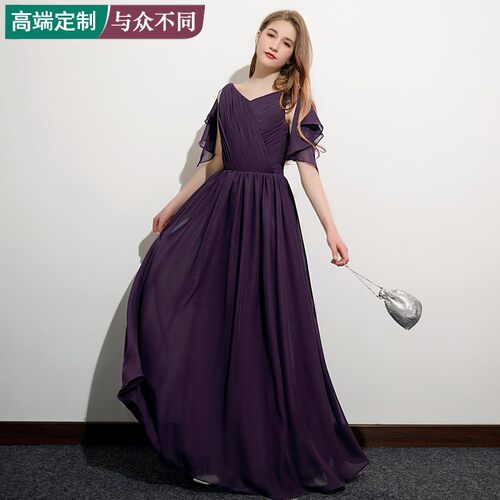女孩生日走秀演出服赫本风公主裙