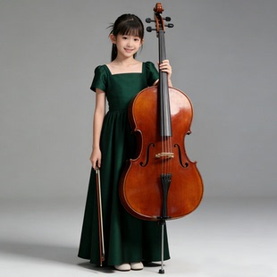 少女童主持人大提琴音乐会演奏钢琴比赛考级合唱团体表演出晚礼服