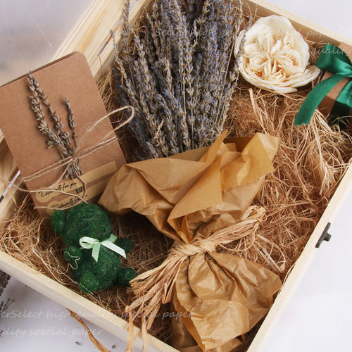 diy拉菲草碎纸丝木丝填充礼物