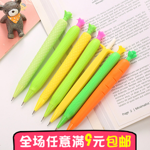 卡通水果造型自动铅笔小学生创意文具按动免削铅笔奖品礼物