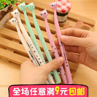 文具猫咪黑色中性笔