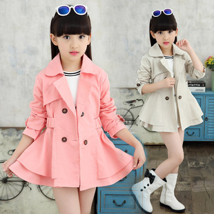 13儿童15岁 12韩版 6女童风衣外套7春秋装 8中大童9小学生10女孩时尚