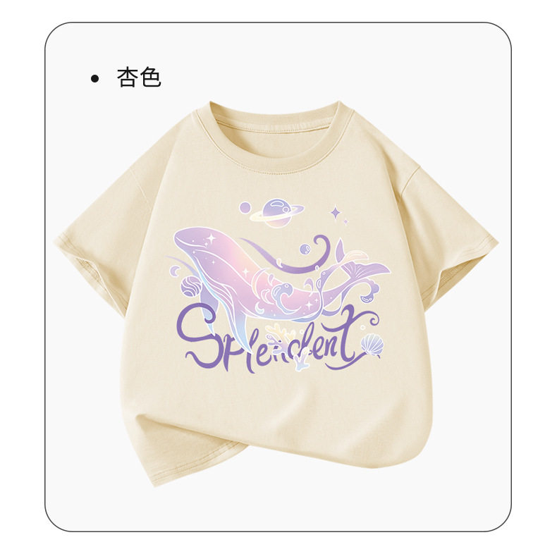 女孩短袖t恤2026新款夏装儿童时尚童装纯棉潮流宽松女童休闲上衣T