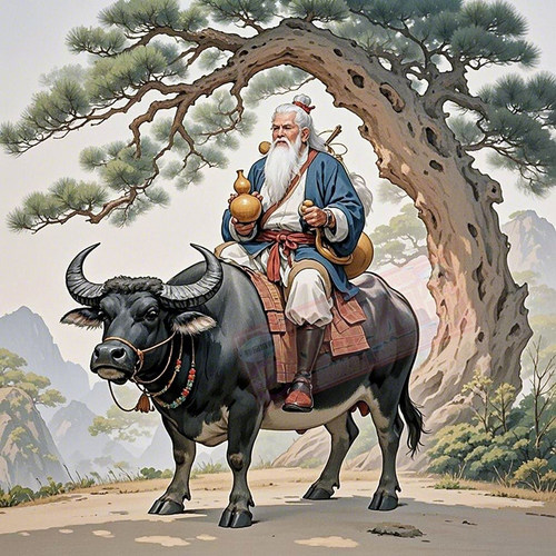 新款南极仙翁松鹤延年送寿星长辈贴画卧室书房室内装饰不干胶贴纸